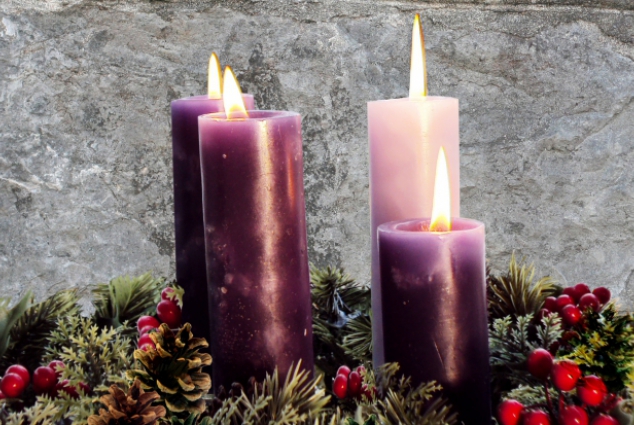 Why are Advent candles pink and purple?