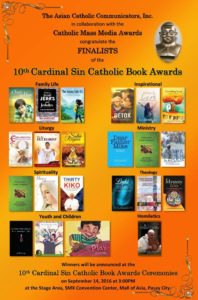 10th Cardinal Sin Catholic Book Awards! (September 14, 2016)