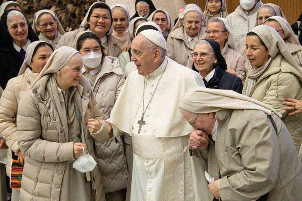 Pope Francis tells religious sisters to fight back when mistreated by ‘men of the Church’